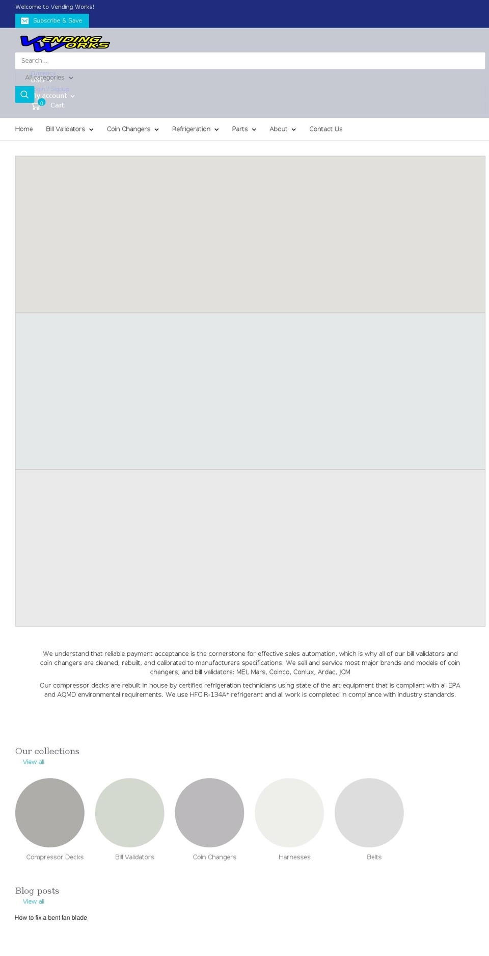vendingworks.com shopify website screenshot