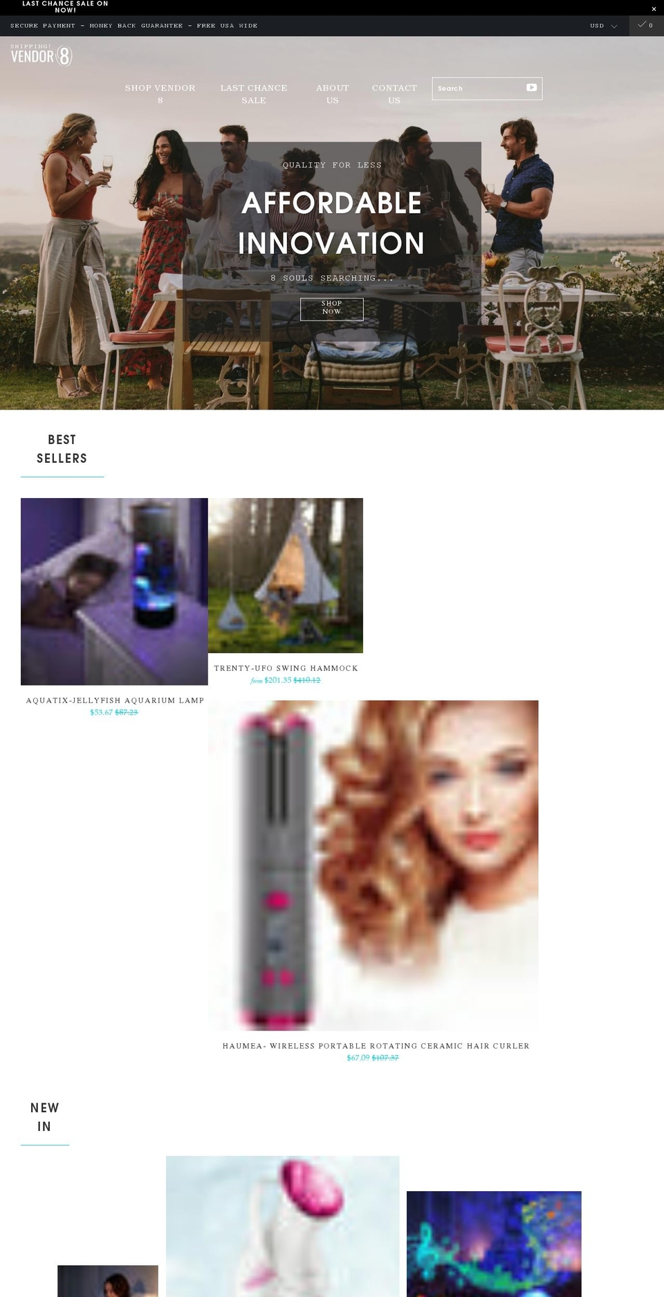 vendor8.com shopify website screenshot