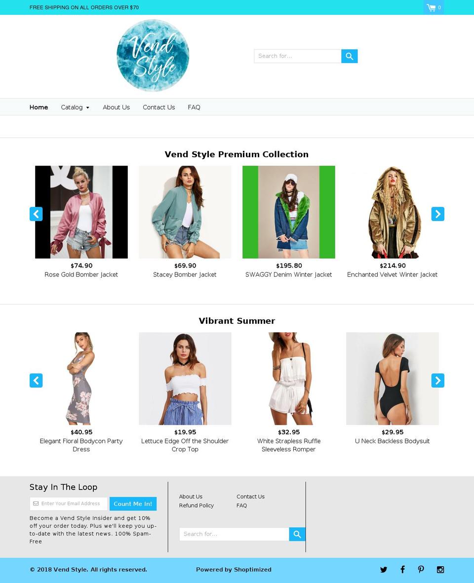 vendstyle.com shopify website screenshot