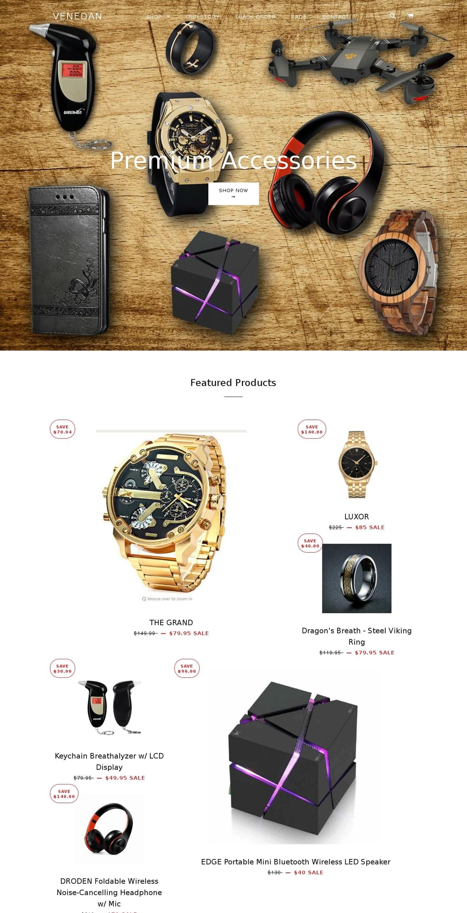 venedan.com shopify website screenshot