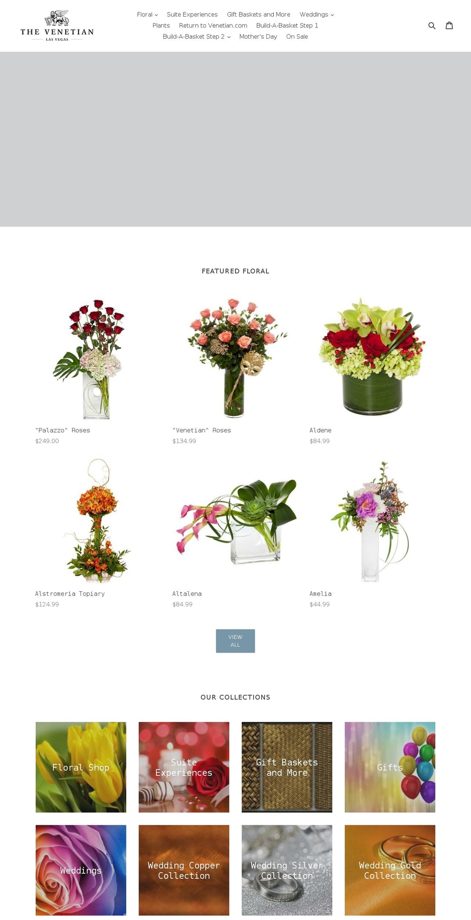 venetianfloral.com shopify website screenshot
