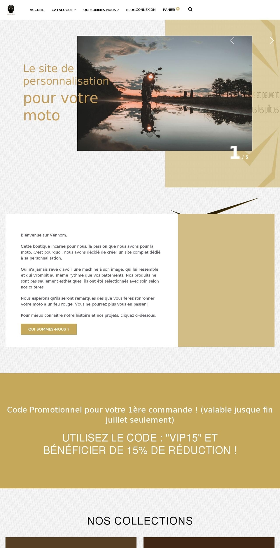 venhom.com — Shopify storefront screenshot