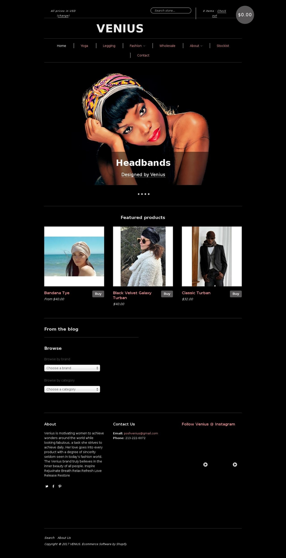 venius.net shopify website screenshot