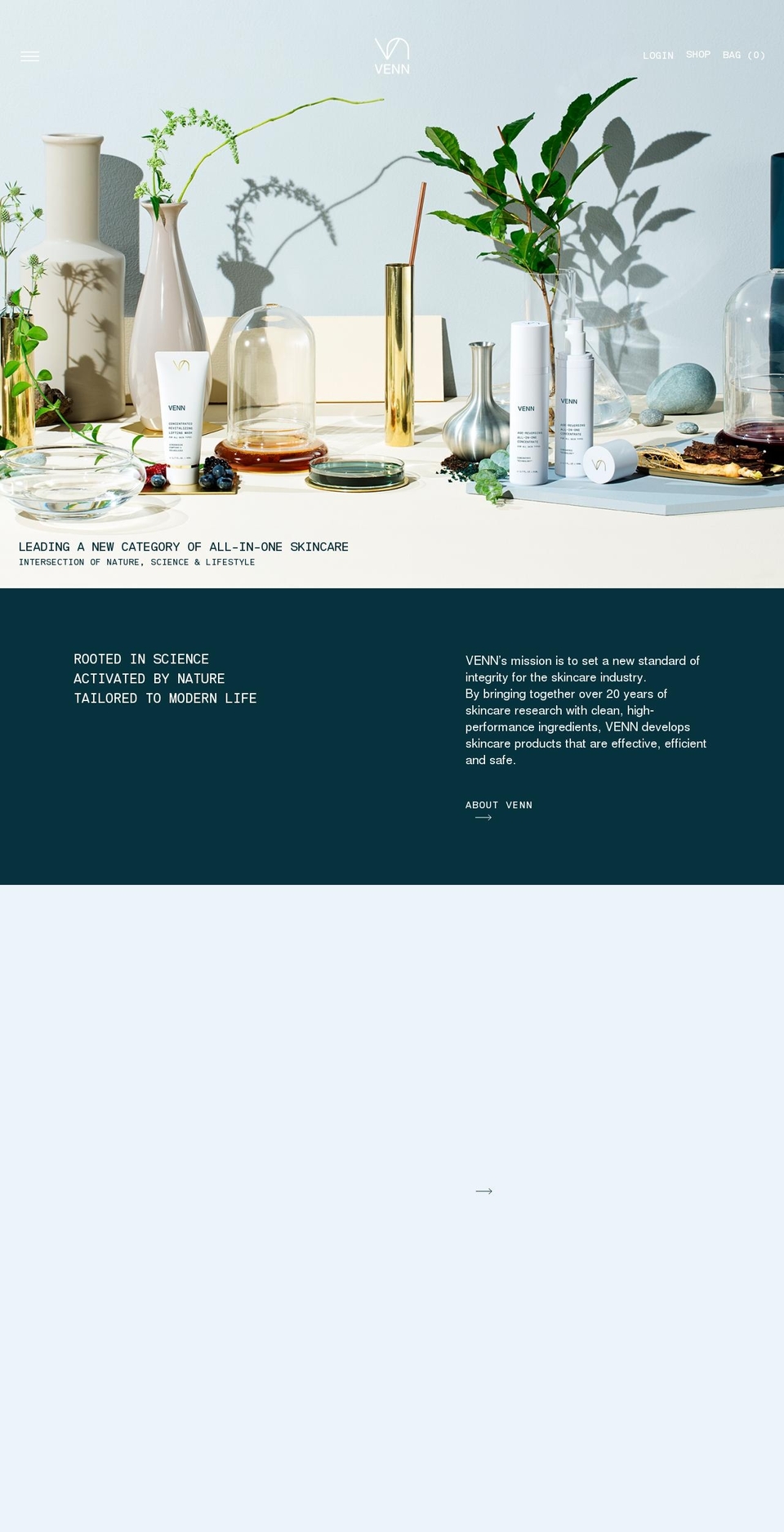 vennskincare.com — Shopify storefront screenshot