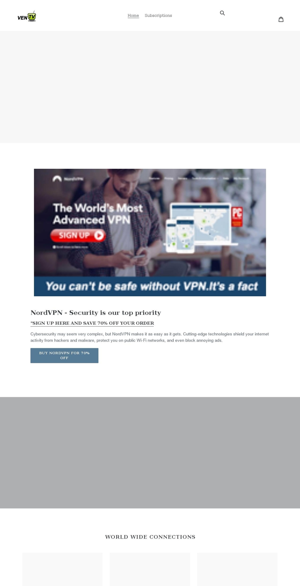 venoltv.com shopify website screenshot