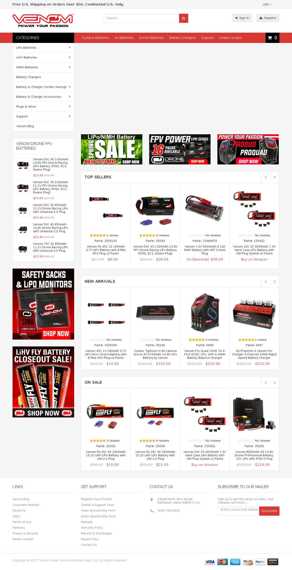 megashop-v1-1 Shopify theme site example venom-airsoft.com