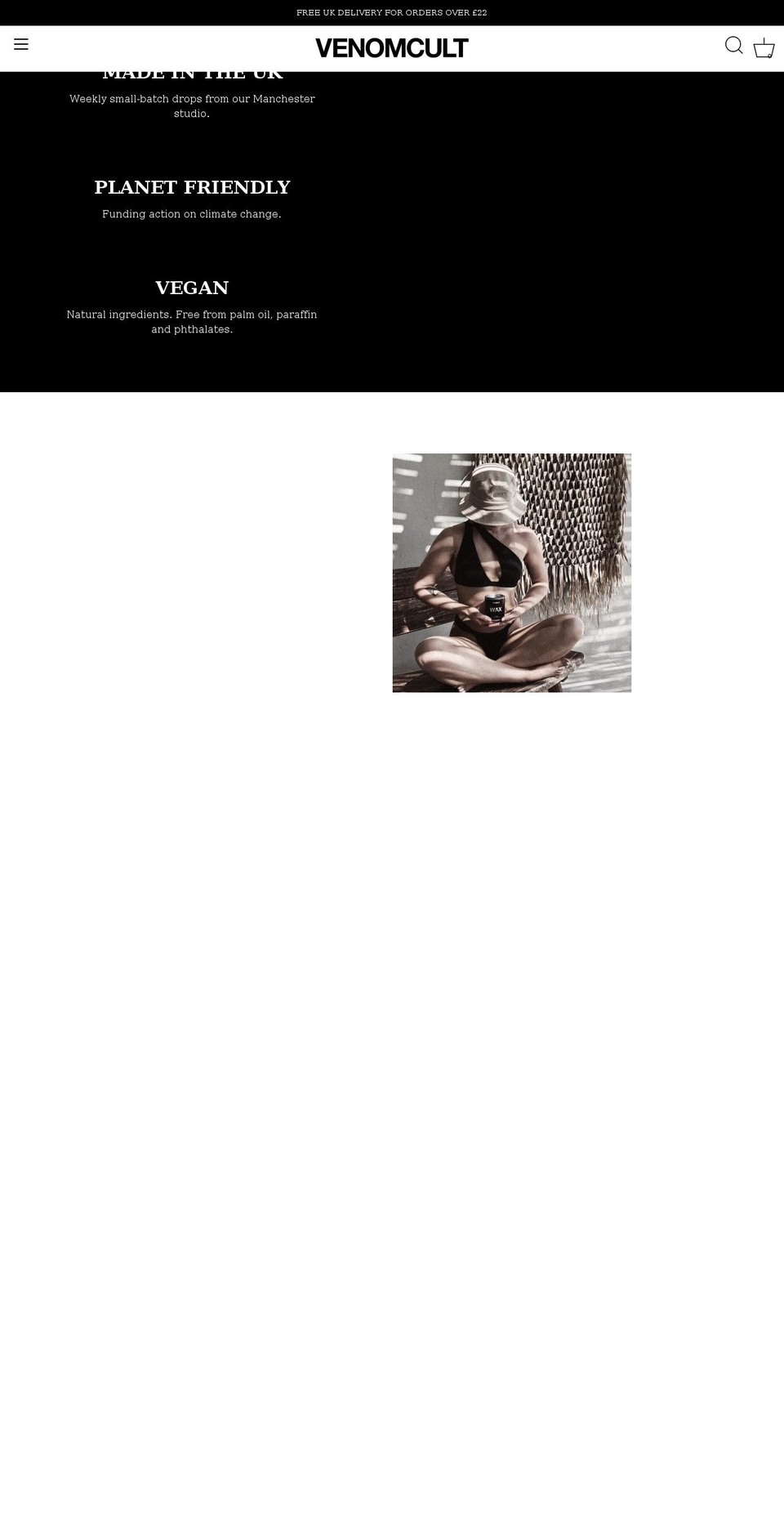venomcult.co.uk shopify website screenshot