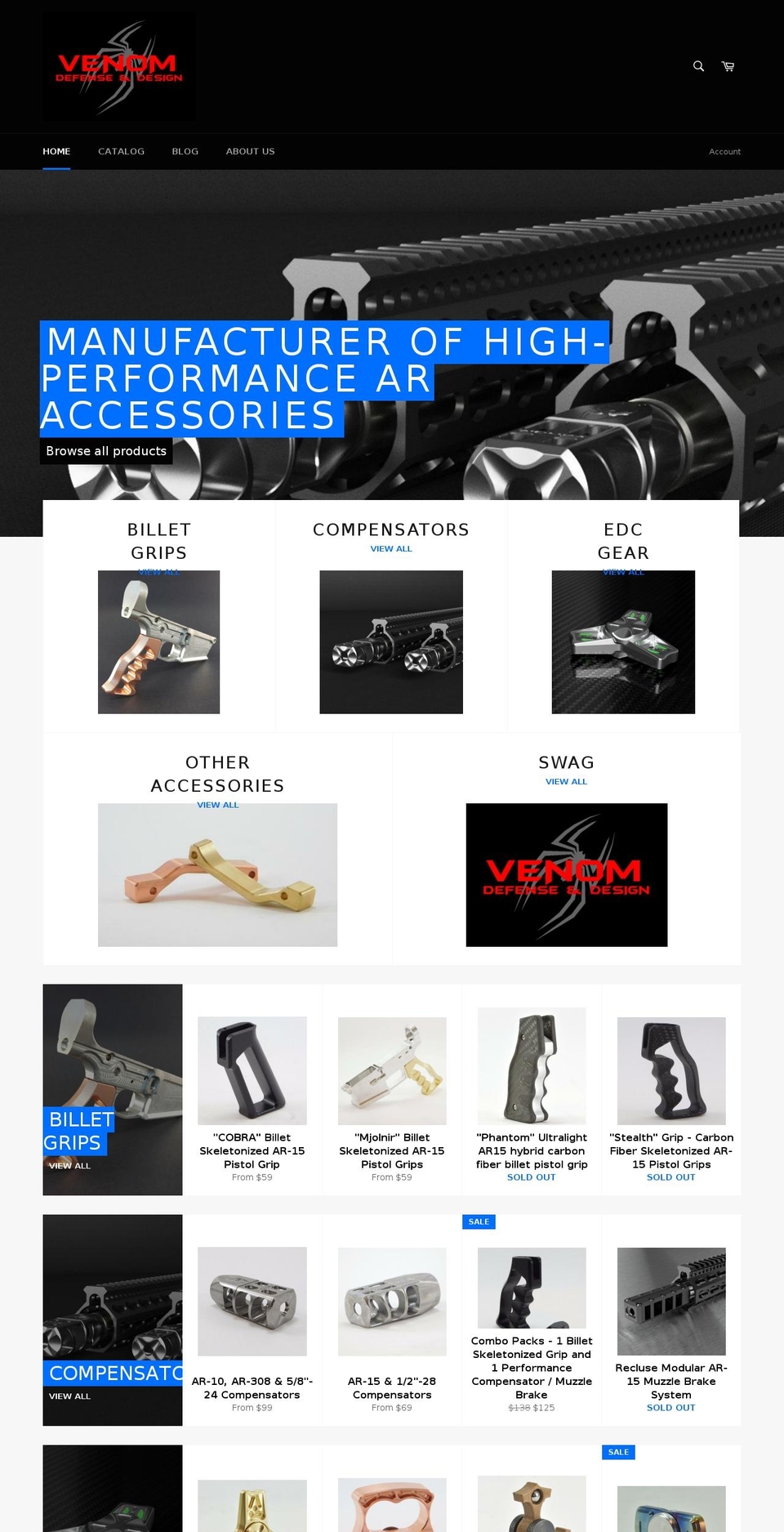 venomdd.com shopify website screenshot