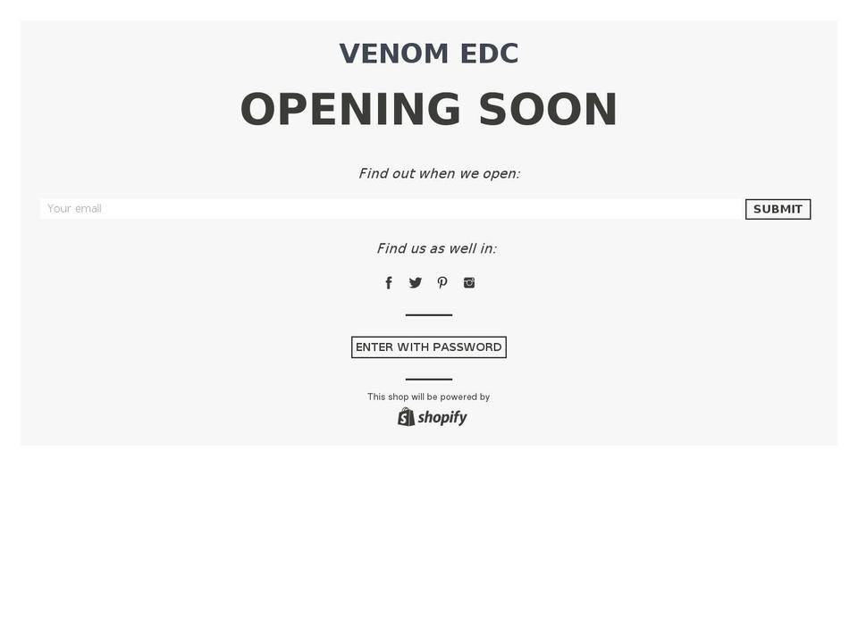 venomedc.com shopify website screenshot