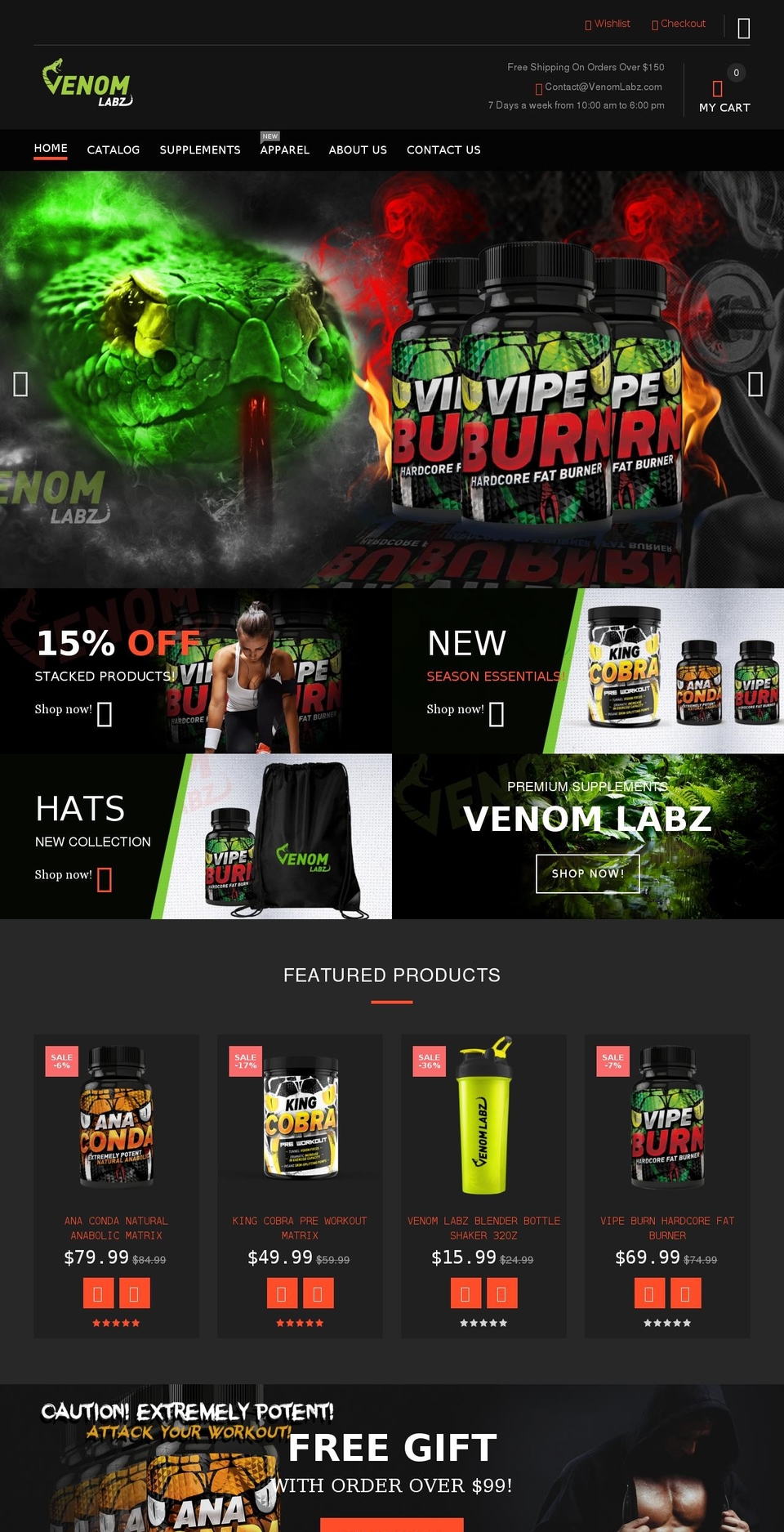 yourstore-v1-4-8 Shopify theme site example venomlabz.com