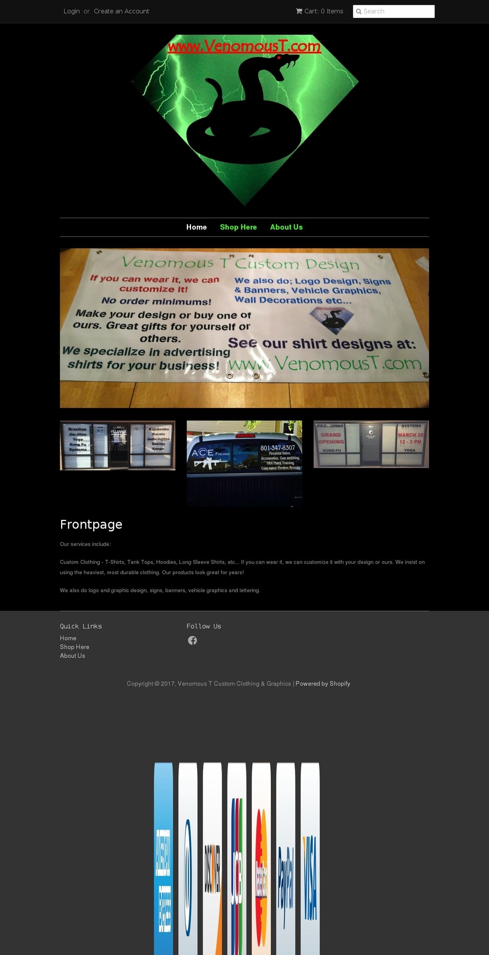 venomoust.com shopify website screenshot