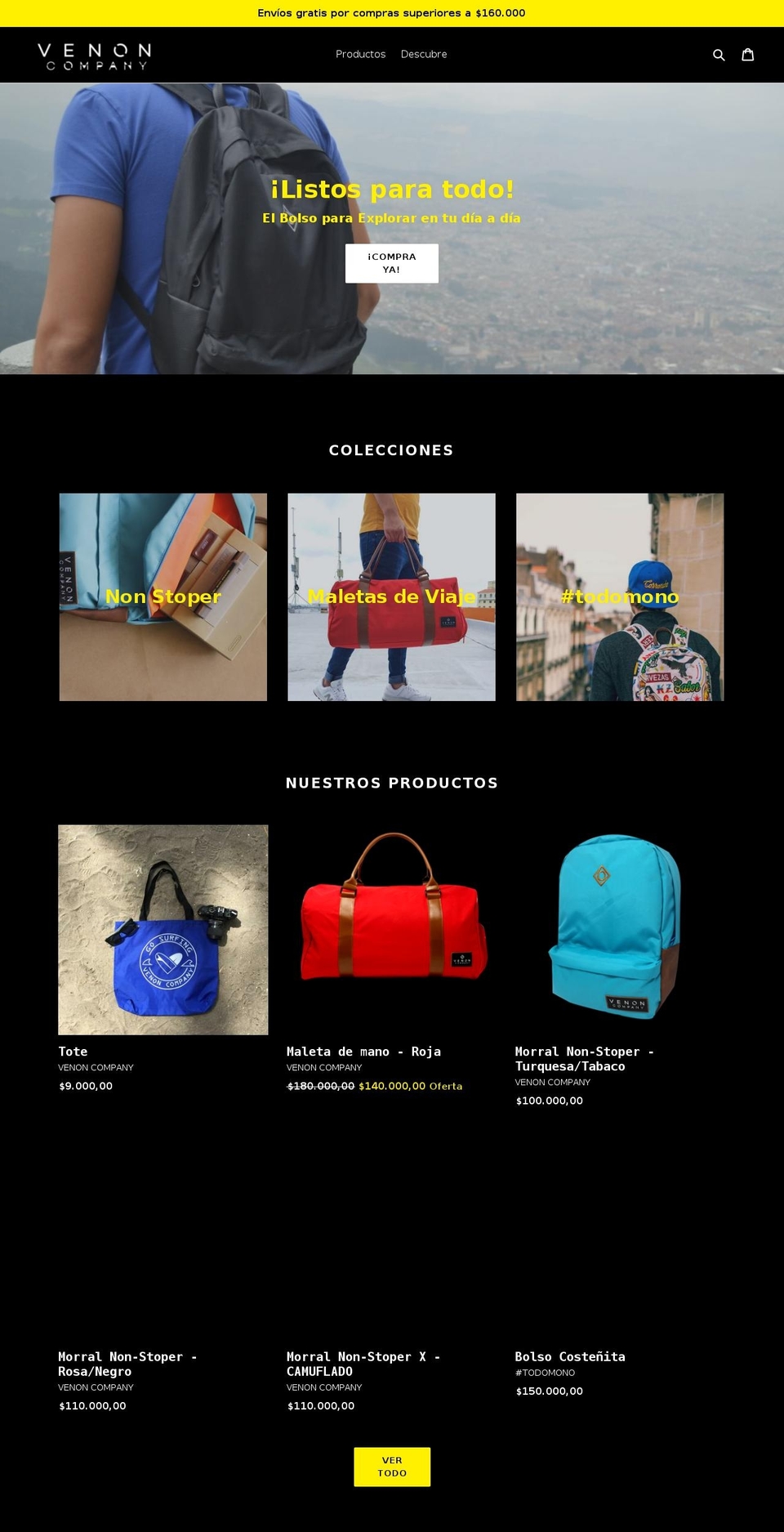 venoncompany.com shopify website screenshot