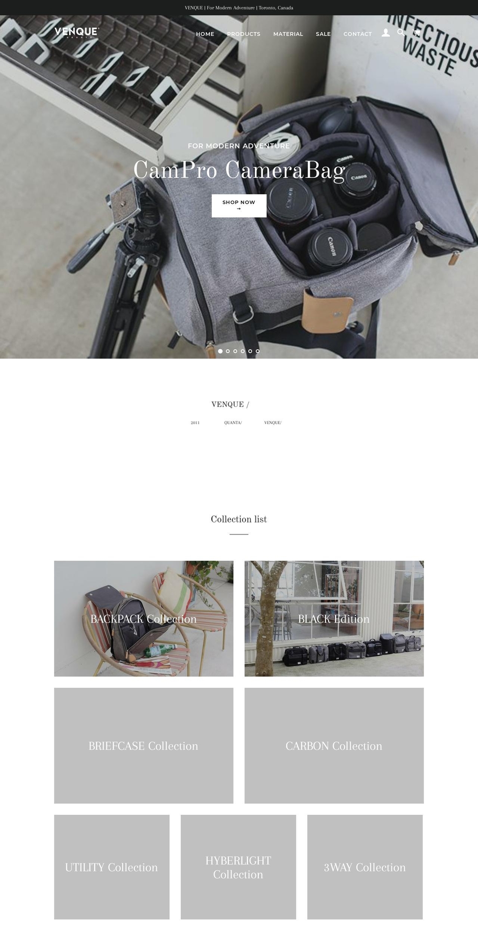 venque.jp shopify website screenshot