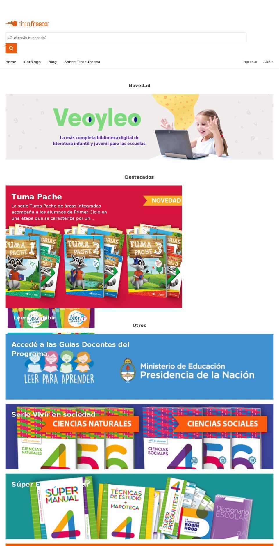 ventas-tintafresca.com shopify website screenshot