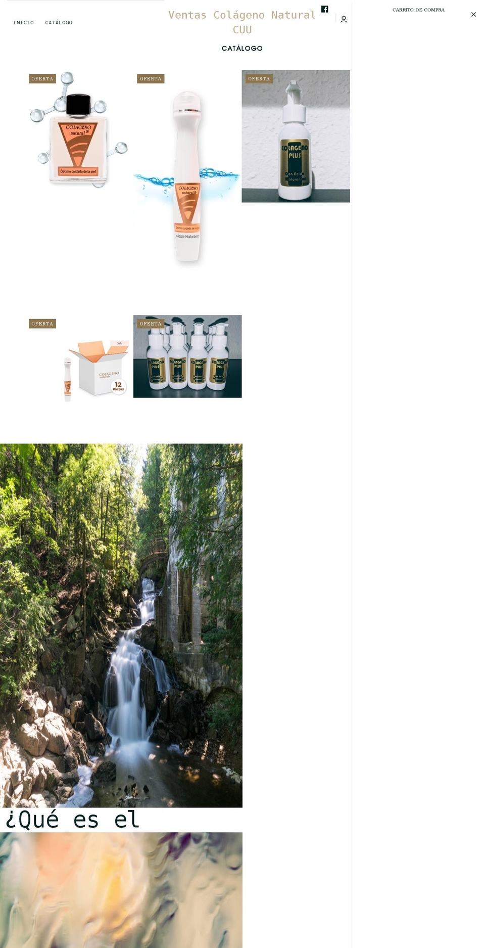 ventascolagenonaturalcuu.com shopify website screenshot