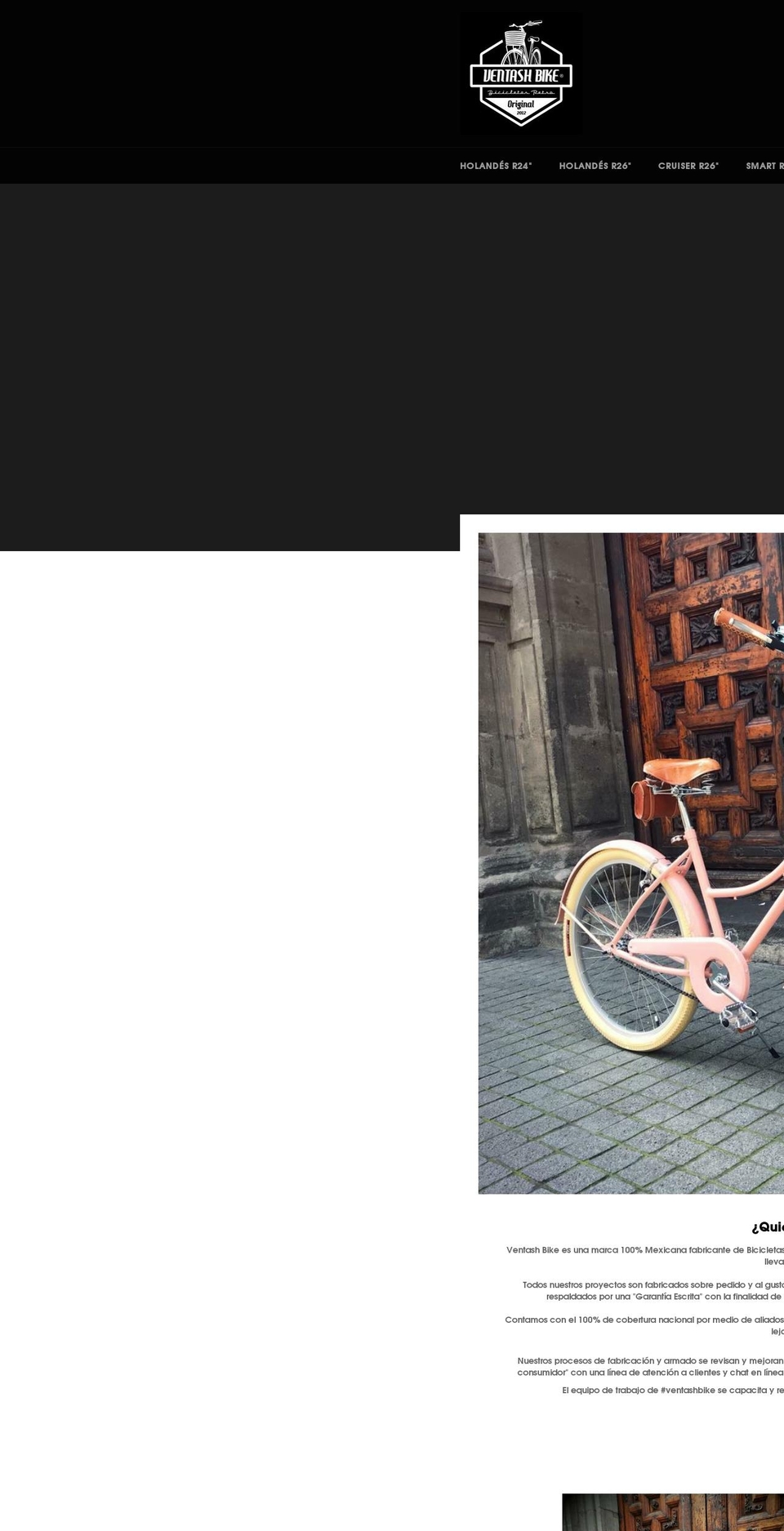 ventashbike.com — Shopify storefront screenshot