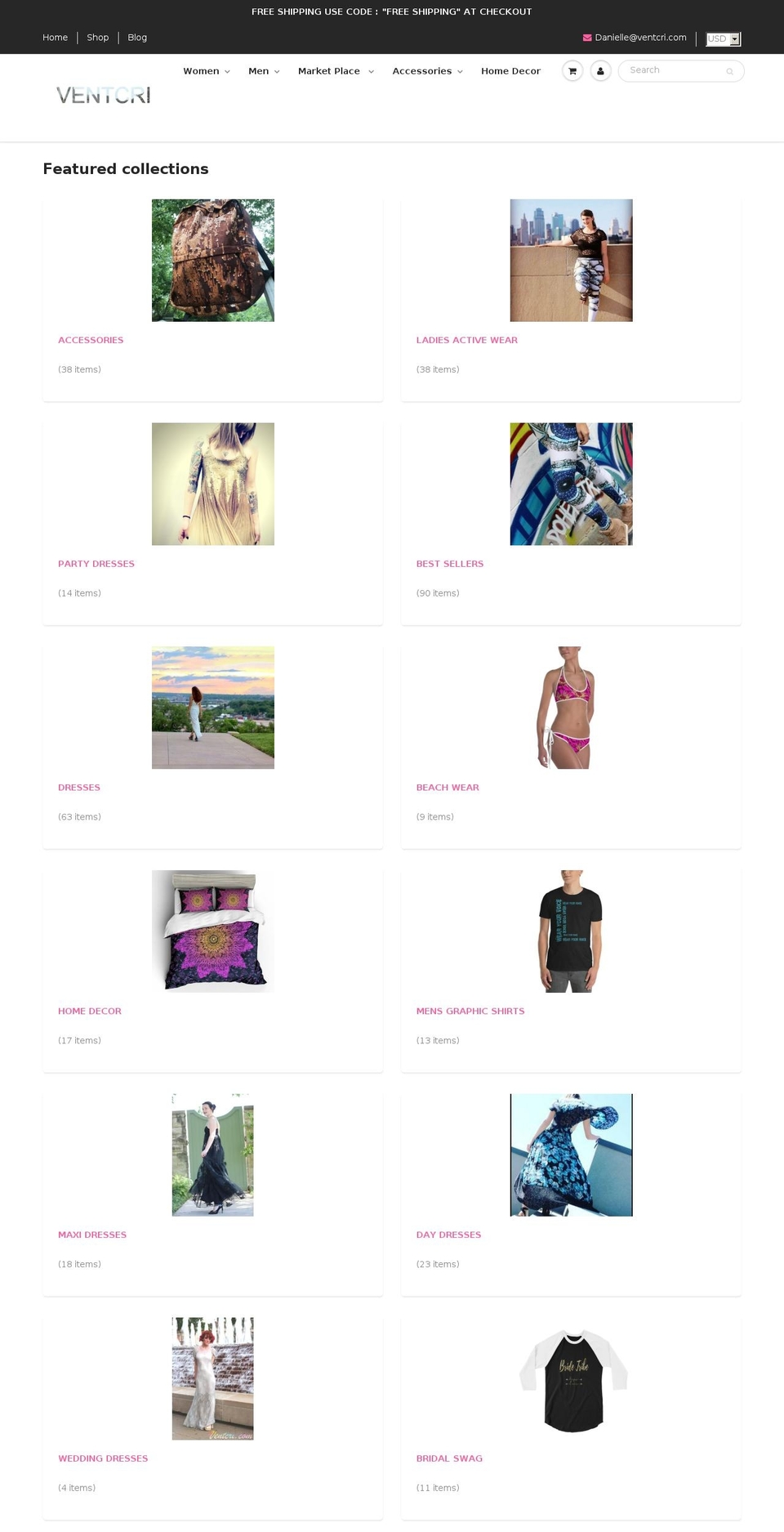 ventcri.com — Shopify storefront screenshot
