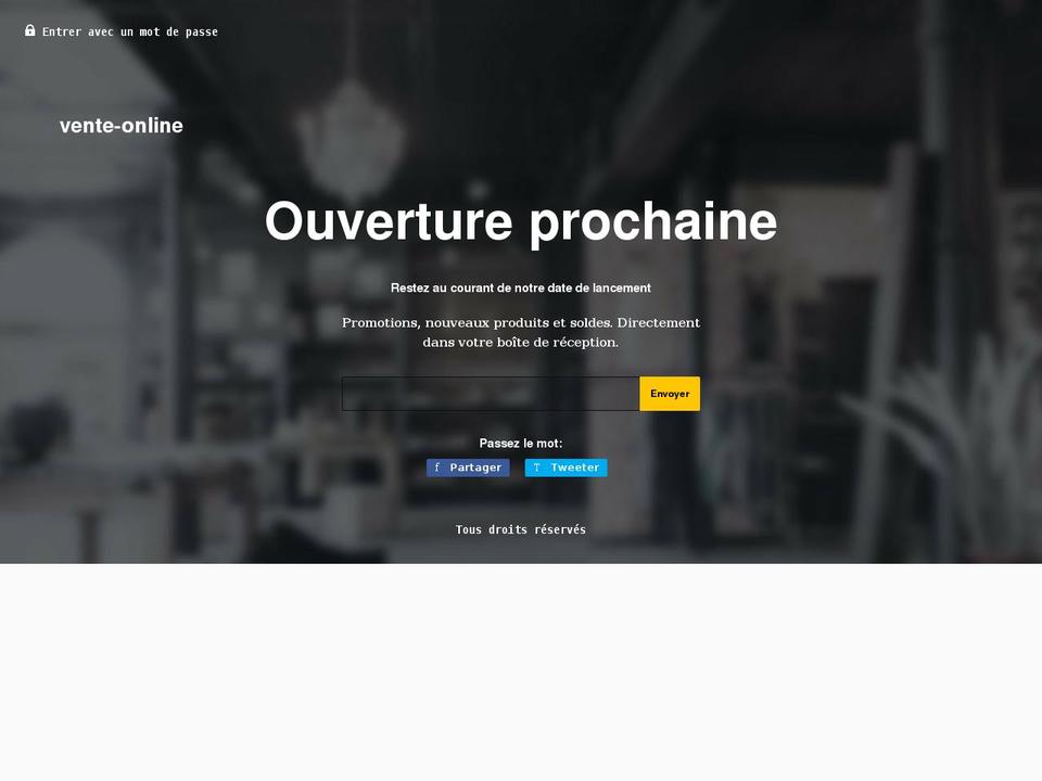 vente-online.com shopify website screenshot