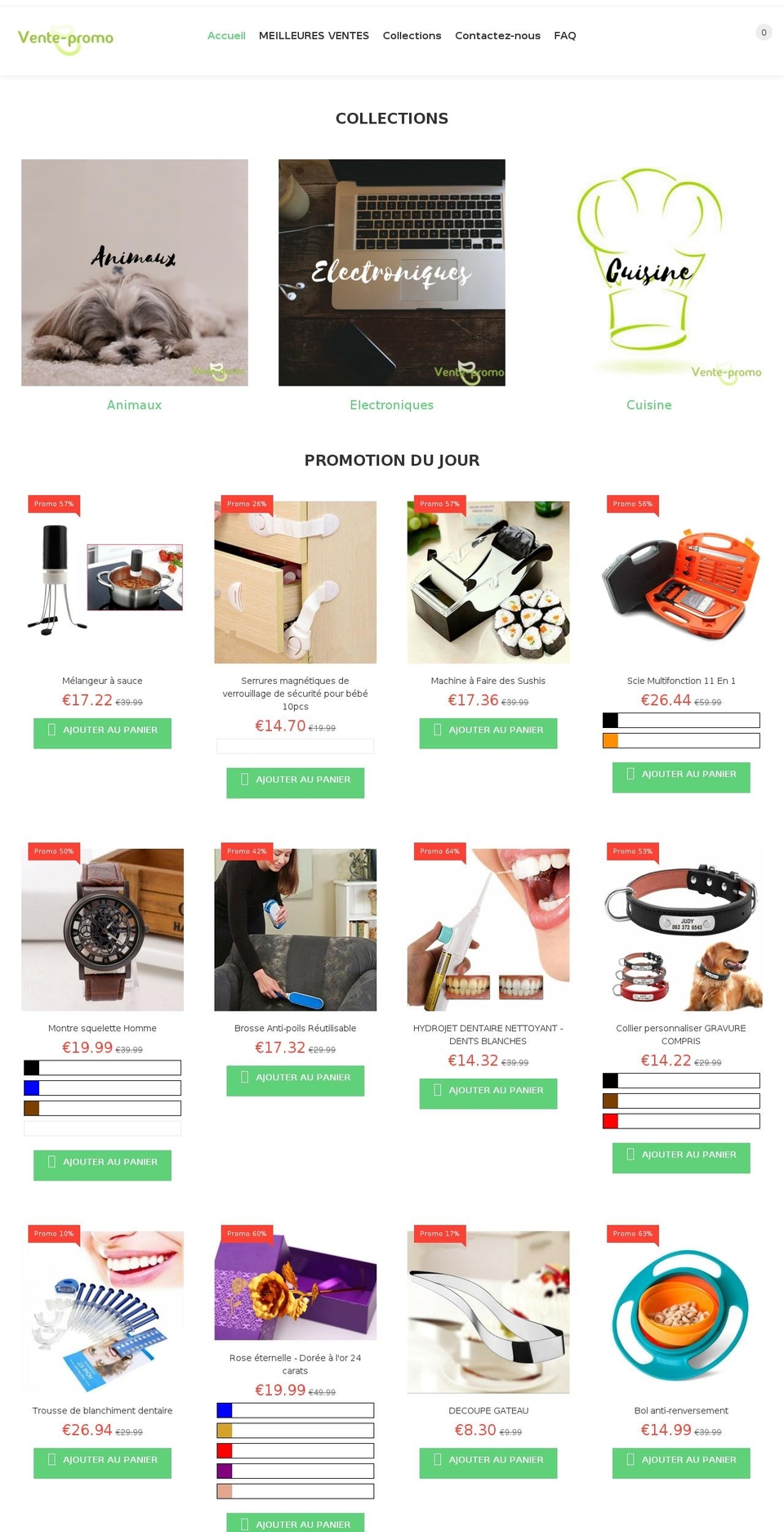 vente-promo.com — Shopify storefront screenshot