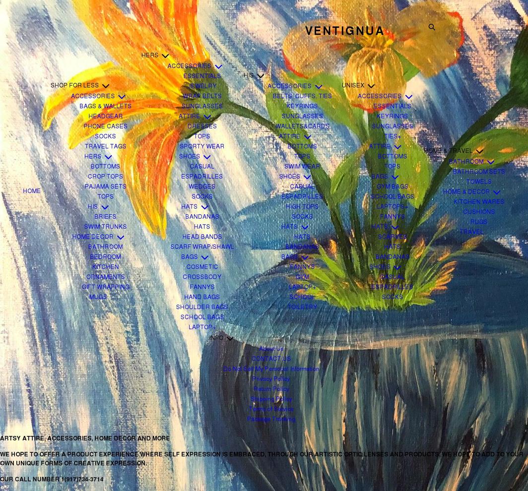 ventignua.com shopify website screenshot