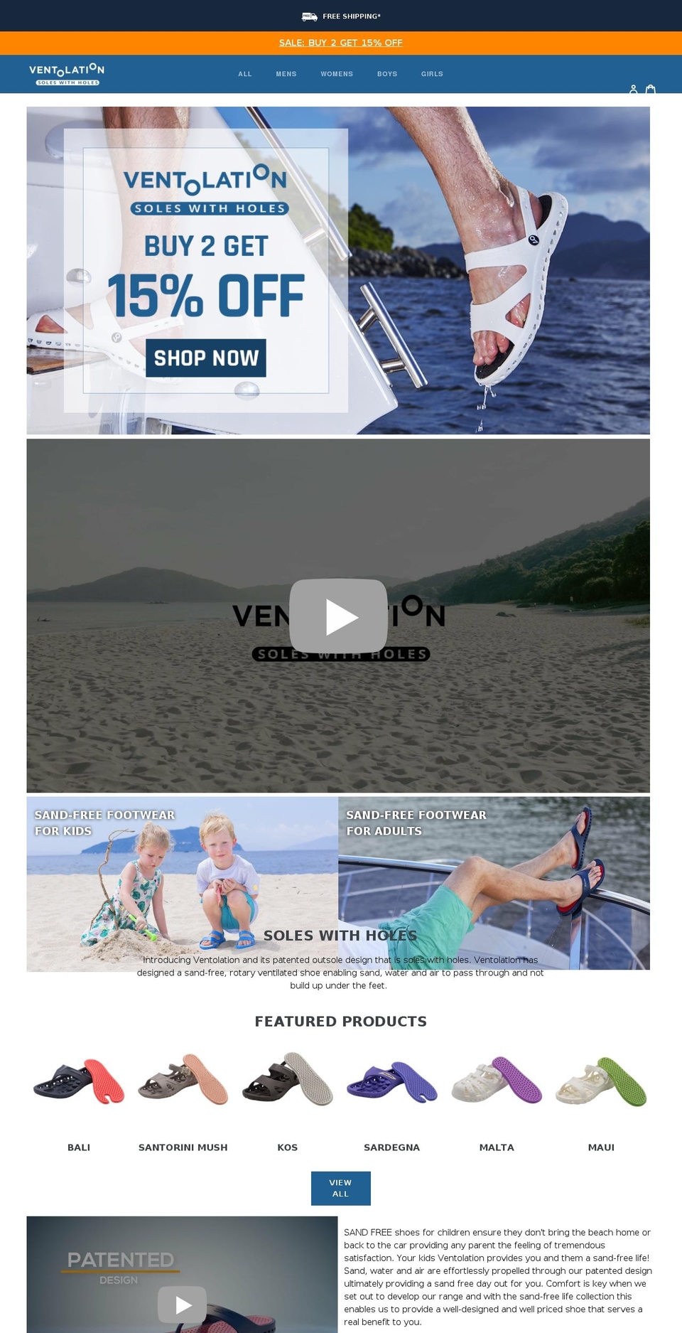 ventolation.com shopify website screenshot
