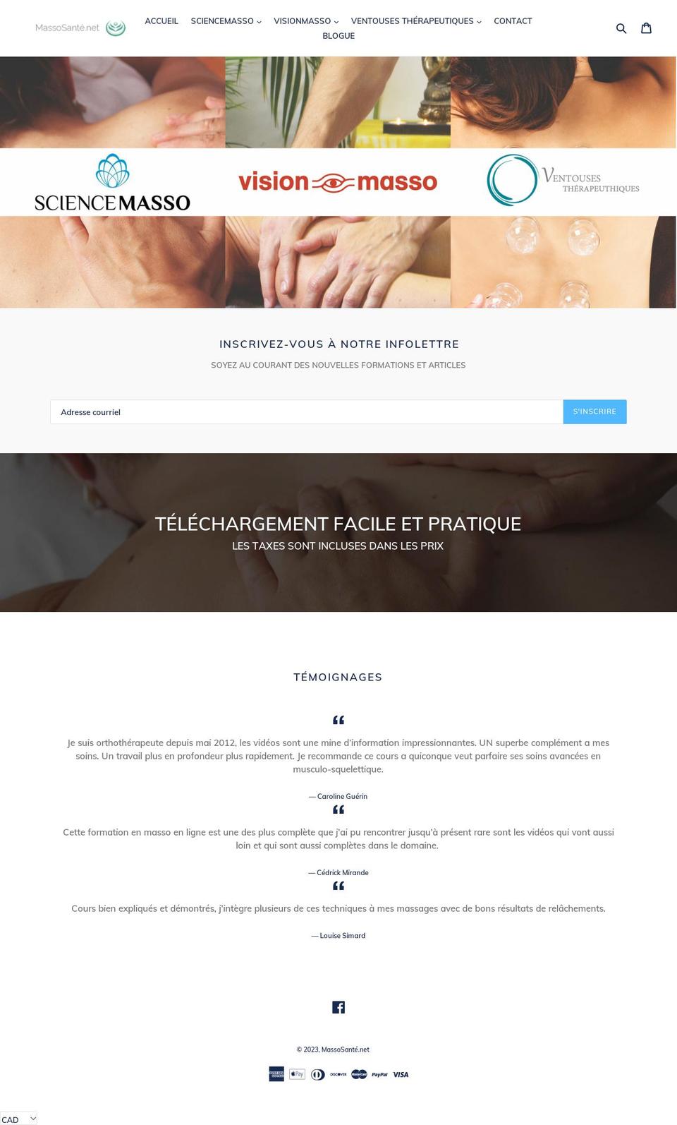 ventousestherapeutiques.com — Shopify storefront screenshot
