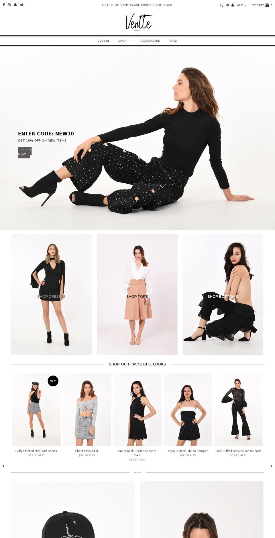 ventte.com — Shopify storefront screenshot