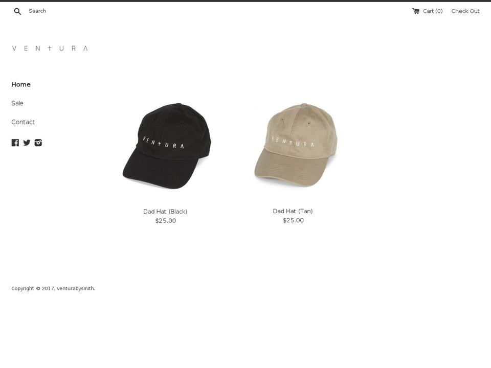 venturabysmith.com shopify website screenshot