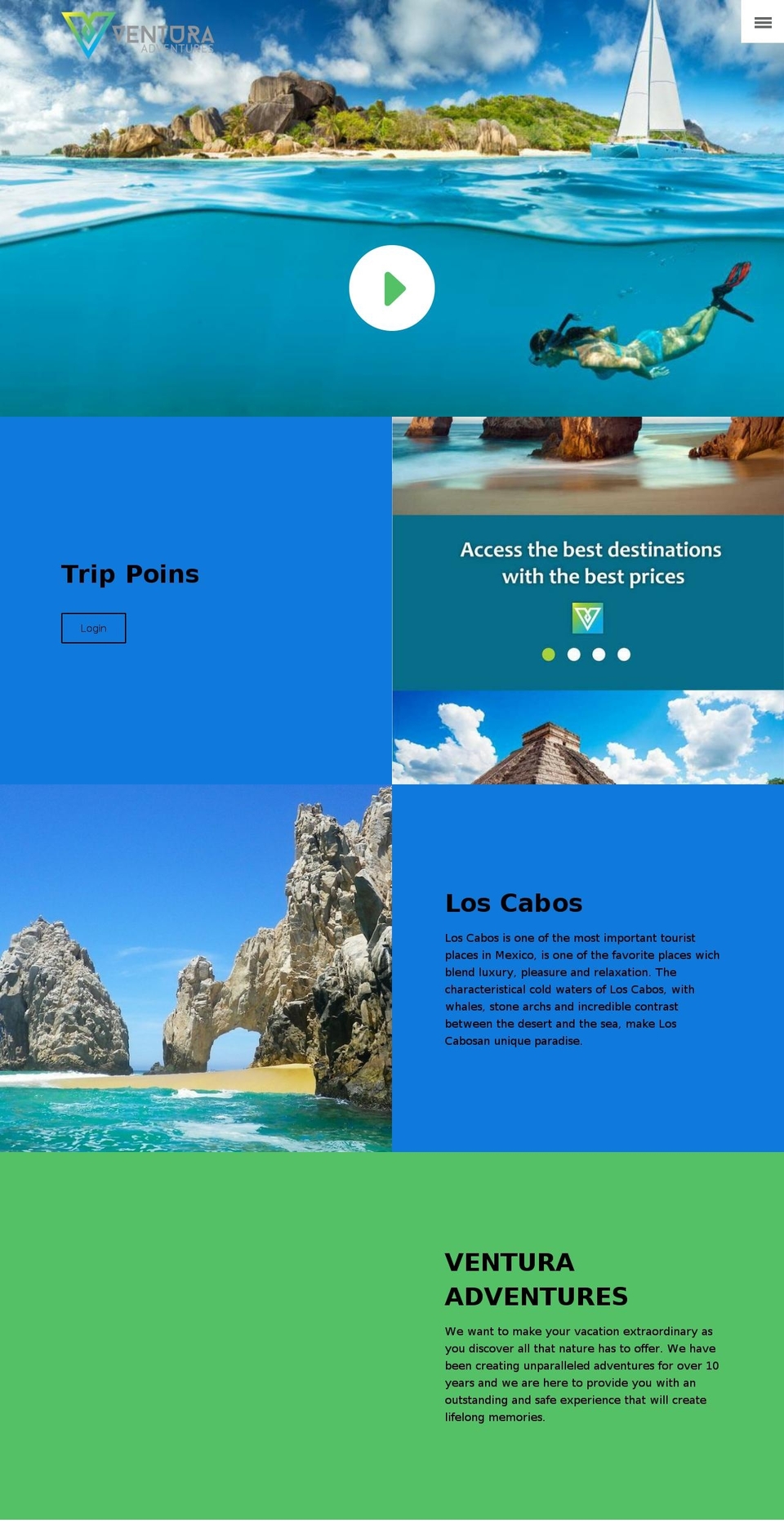 venturadventures.com — Shopify storefront screenshot