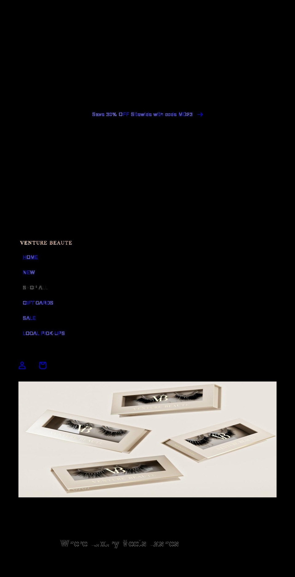 venturebeaute.com shopify website screenshot