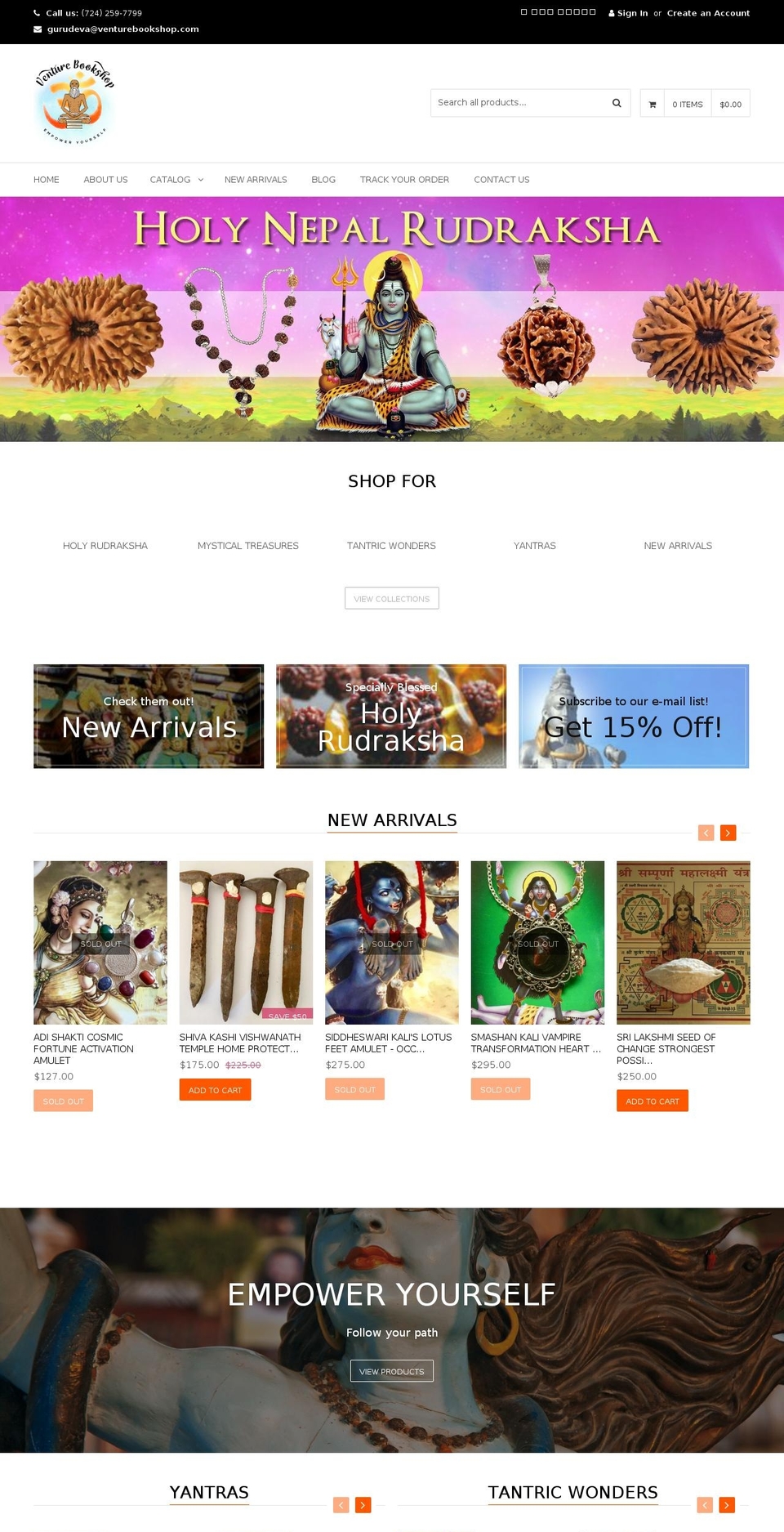 venturebookshop.com — Shopify storefront screenshot