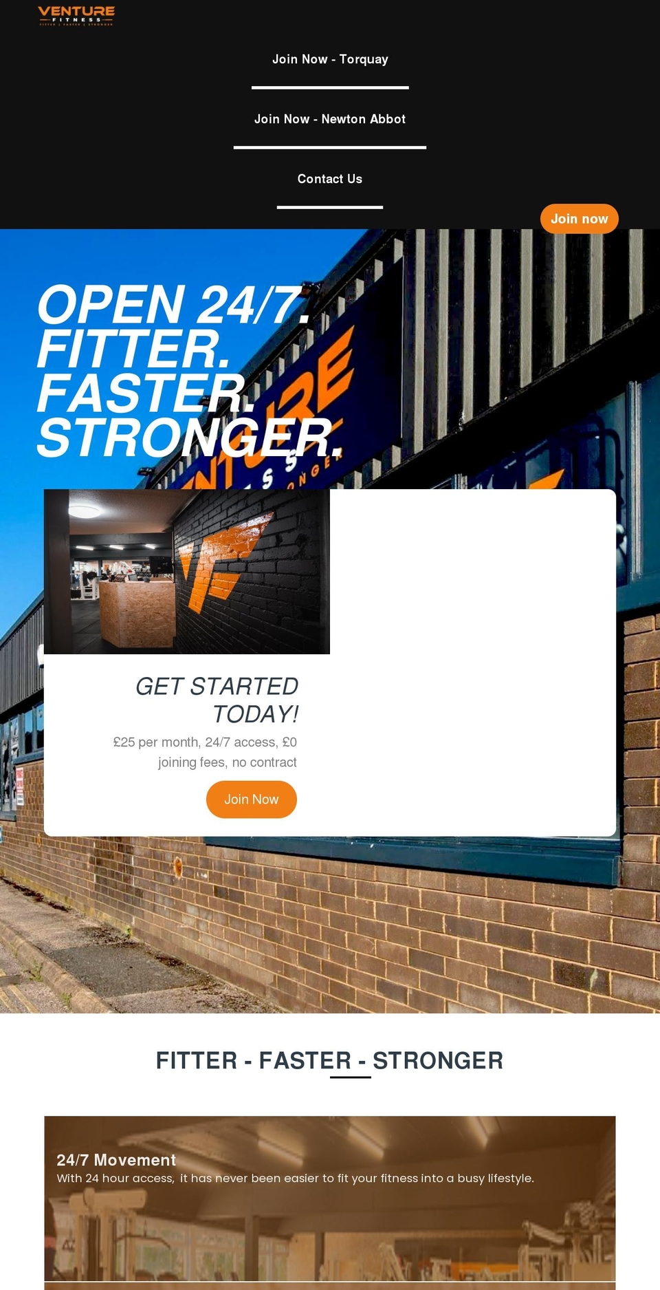 venturefitness.co.uk shopify website screenshot