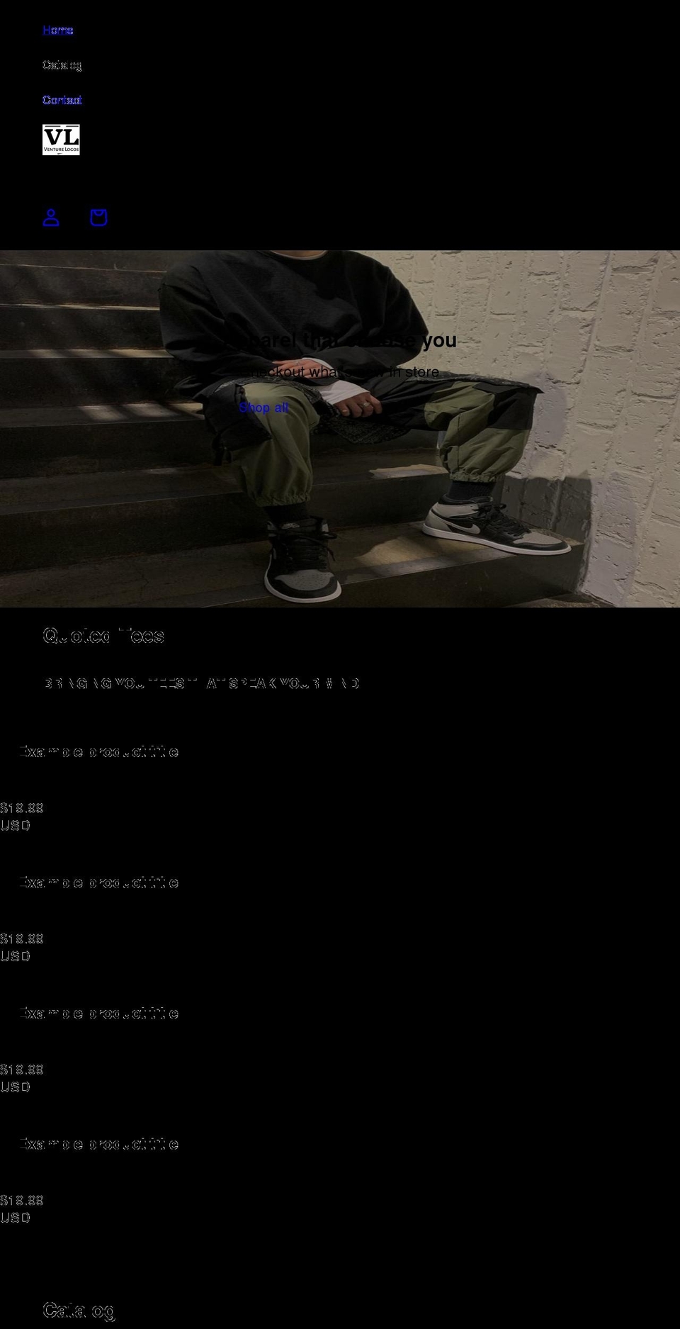 venturelogos.com shopify website screenshot