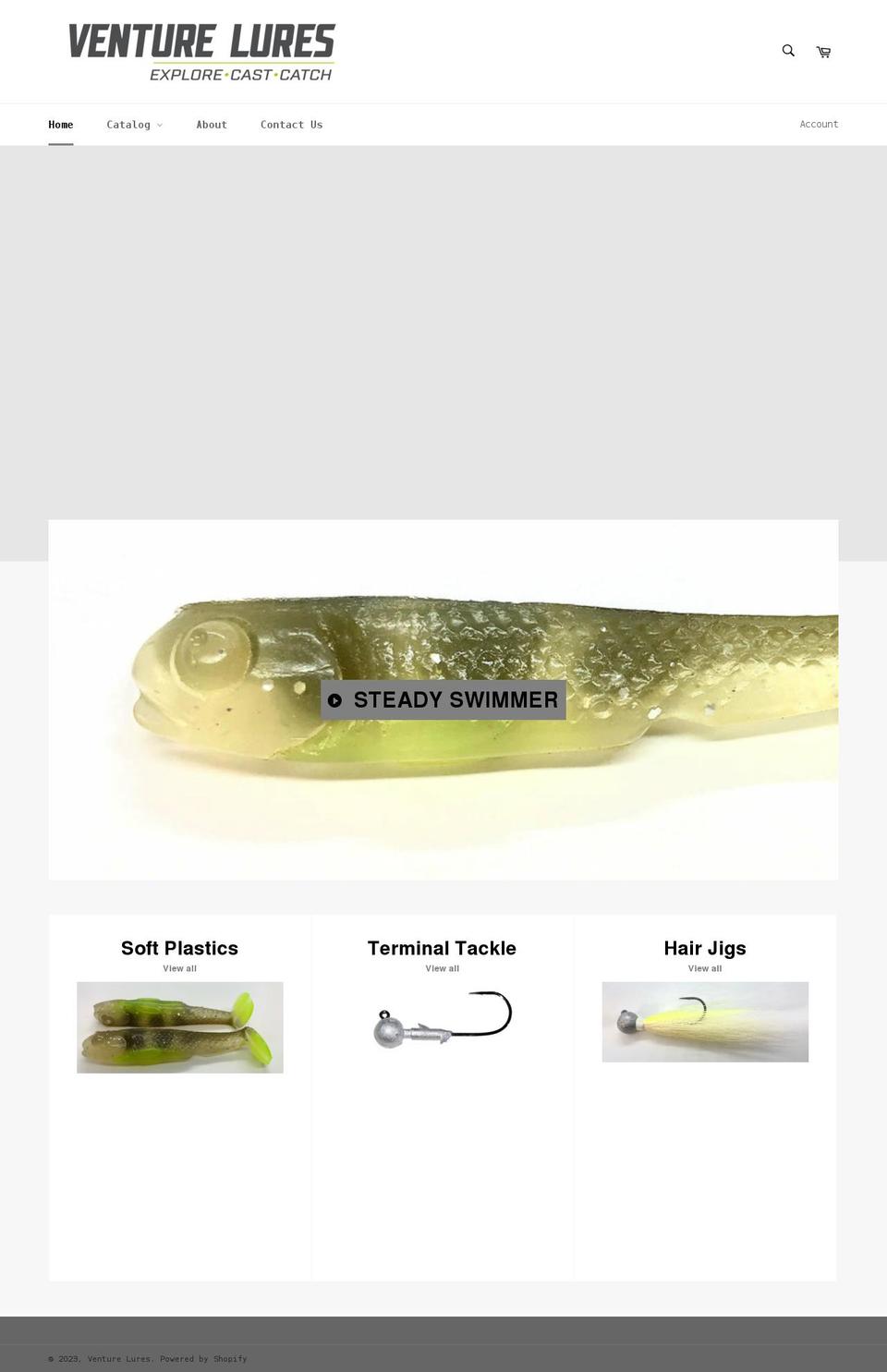 venturelures.com shopify website screenshot