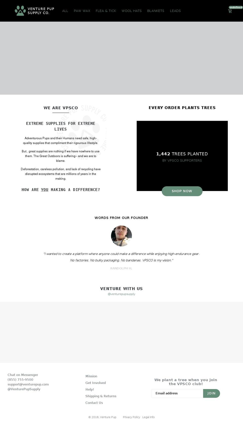venturepup.com — Shopify storefront screenshot