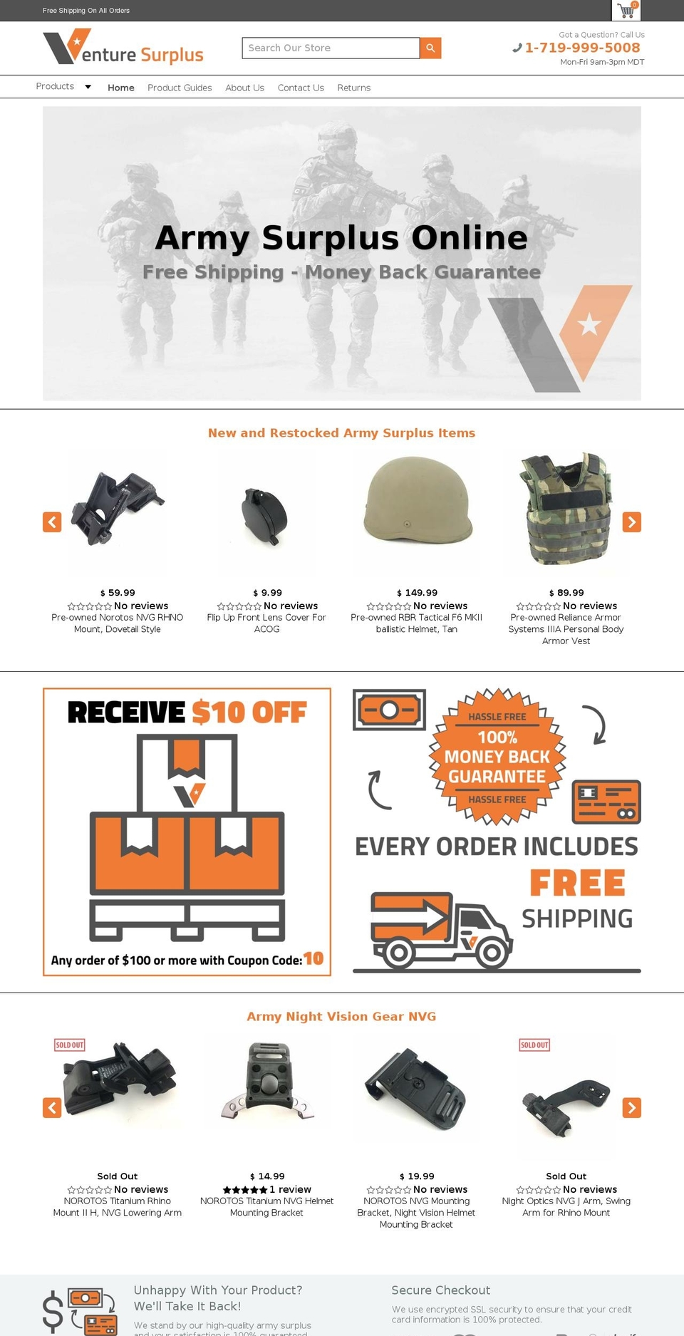 venturesurplus.com — Shopify storefront screenshot