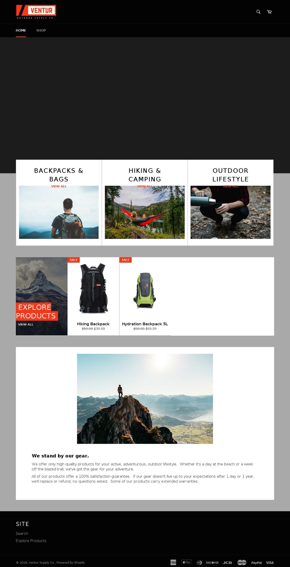 ventursupply.com — Shopify storefront screenshot