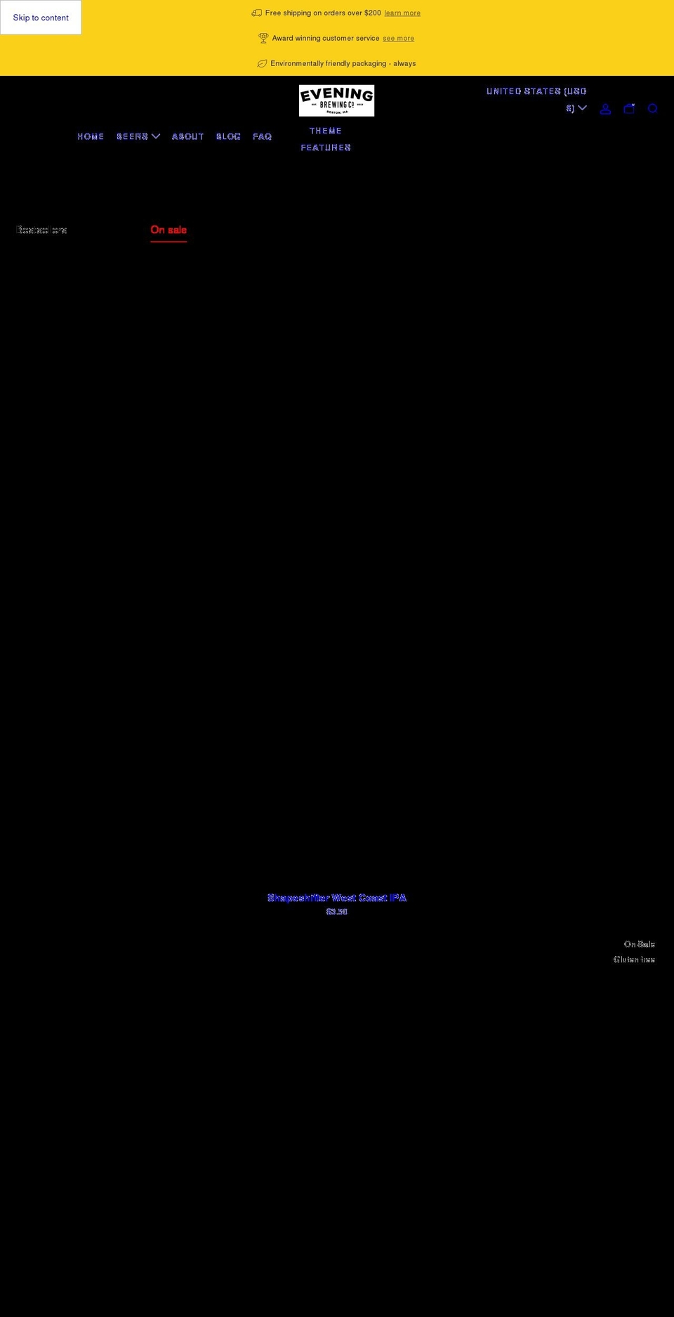 venue-theme-evening.myshopify.com shopify website screenshot