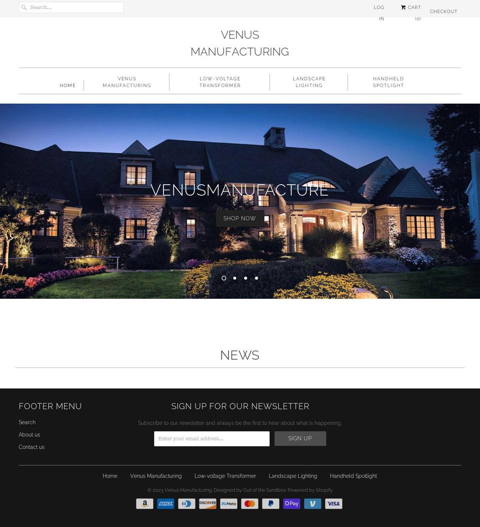 venusmanufacture.myshopify.com shopify website screenshot