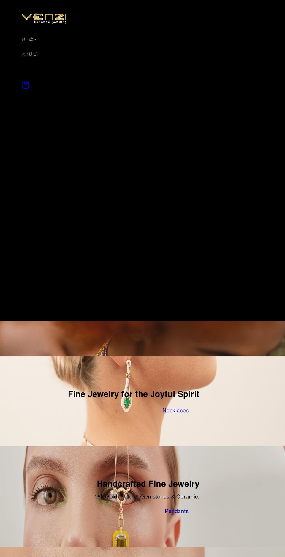 venzijewelry.com shopify website screenshot