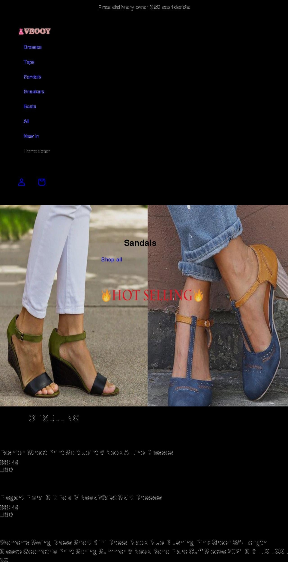veooy.com shopify website screenshot