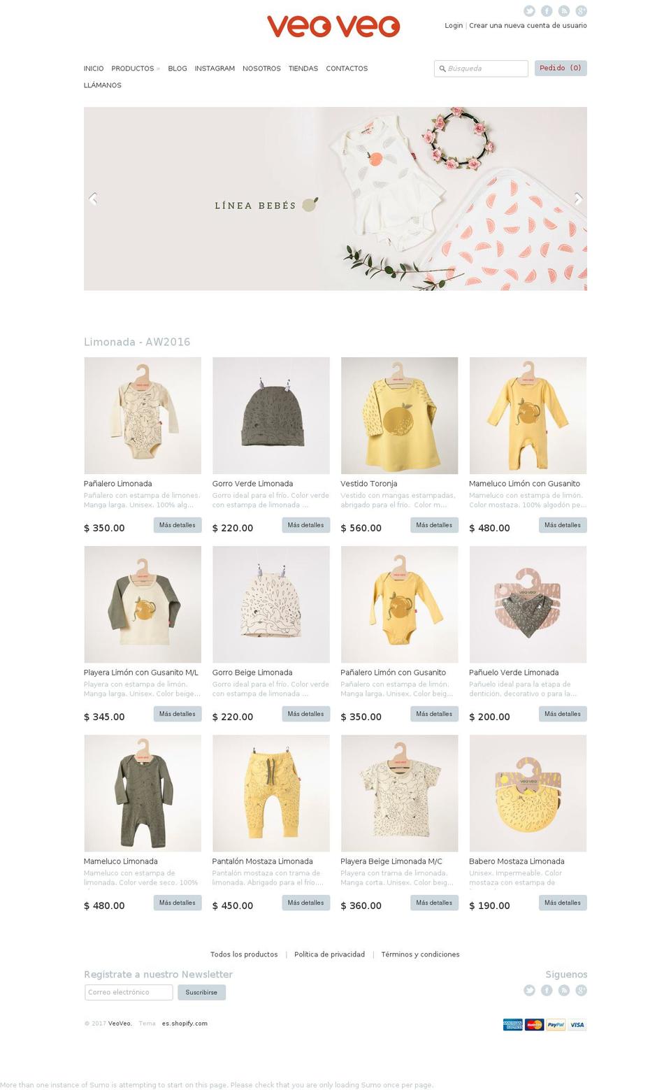 veoveo.com.mx shopify website screenshot