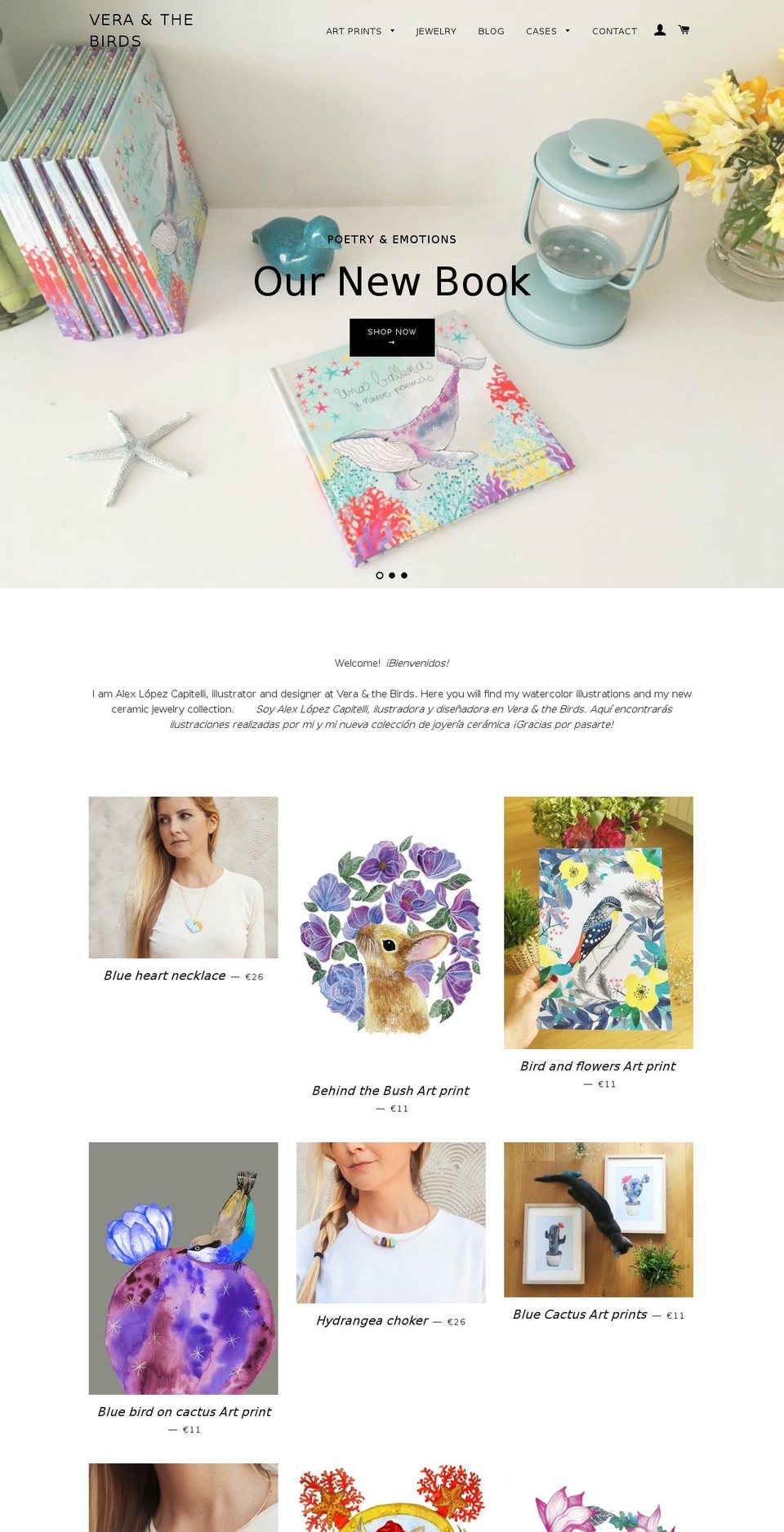 veraandthebirds.com shopify website screenshot