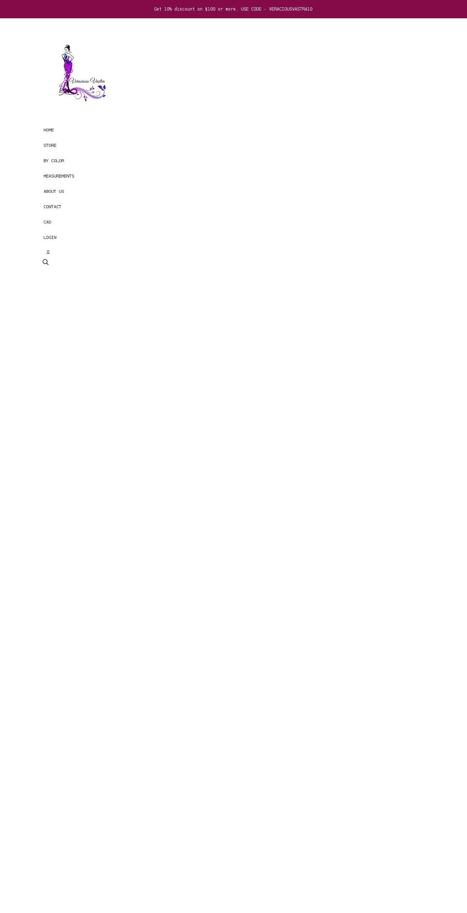 veraciousvastra.com shopify website screenshot