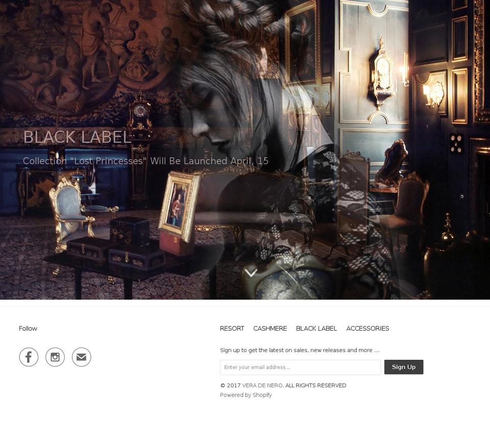 veradenero.com shopify website screenshot