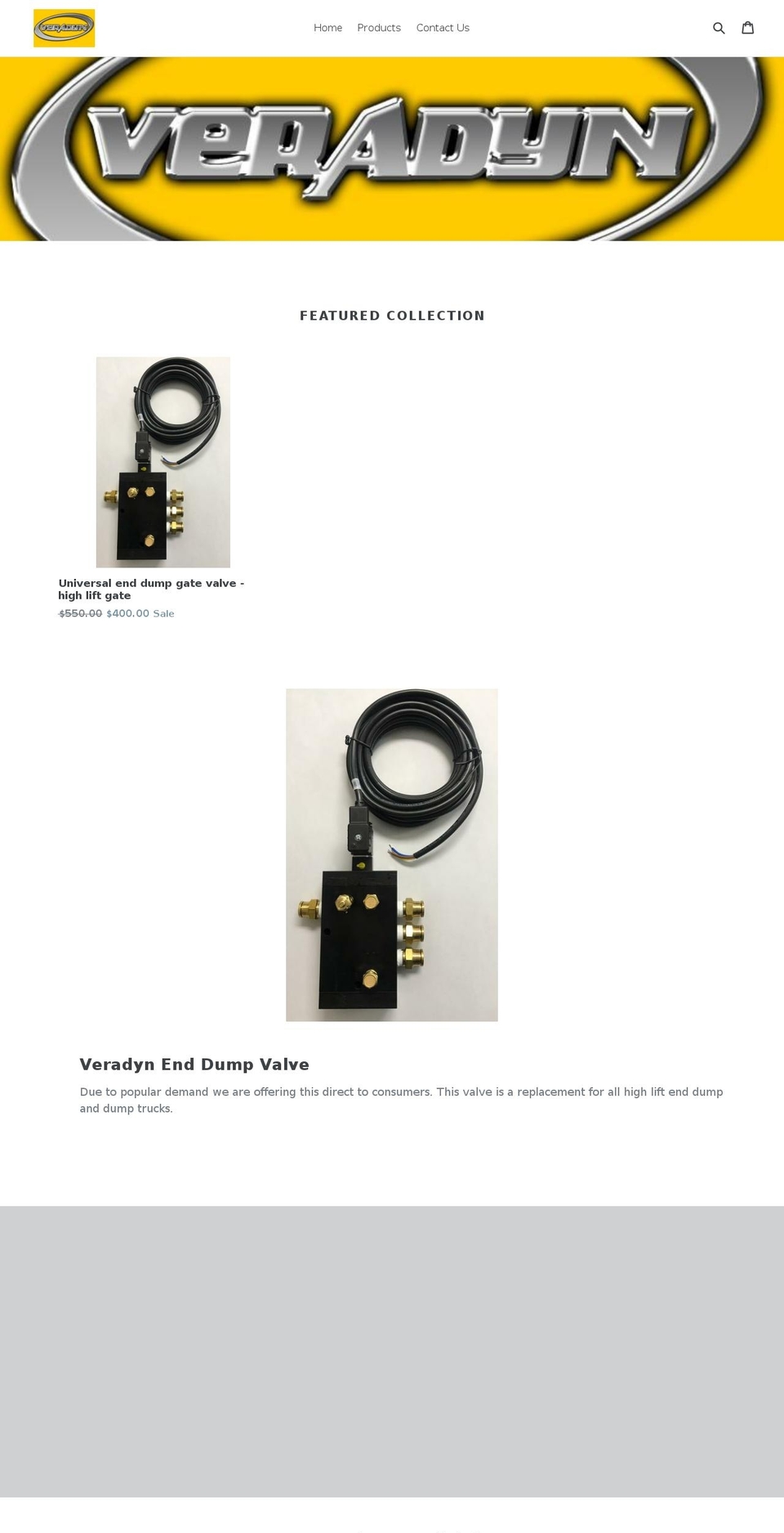 veradyn.com shopify website screenshot