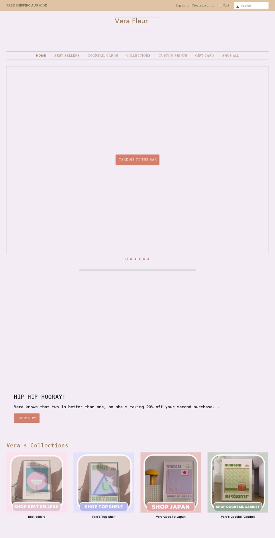 verafleur.com shopify website screenshot
