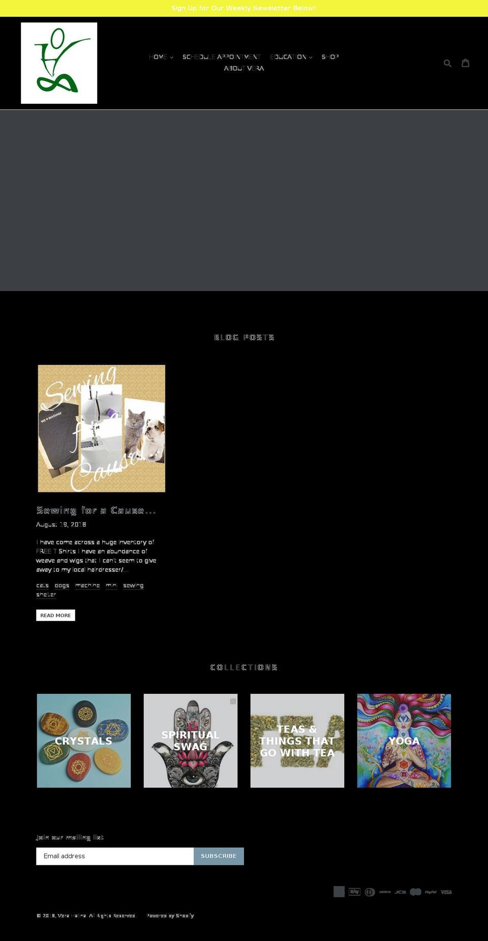 verahalina.com shopify website screenshot