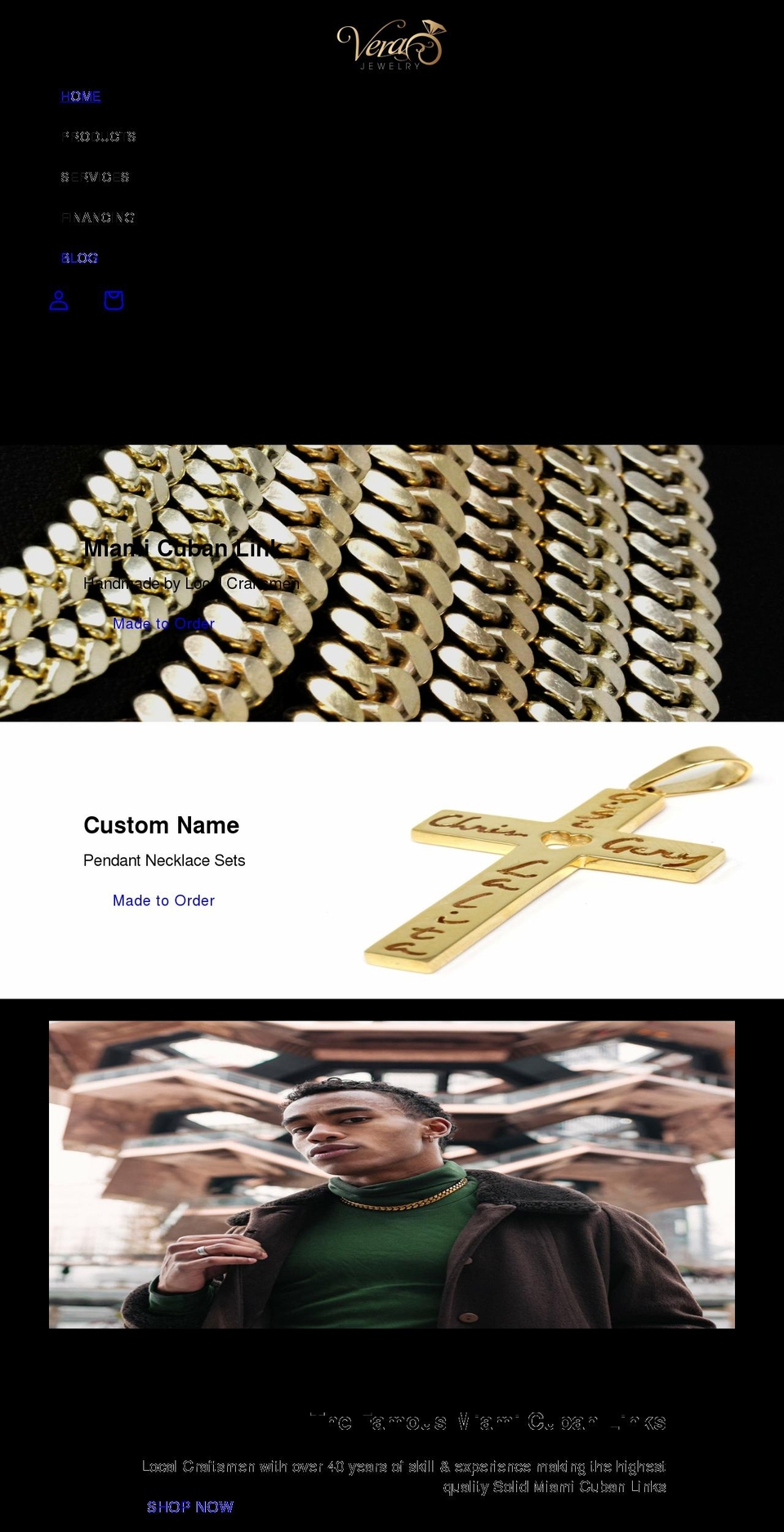 verajewelry.com shopify website screenshot