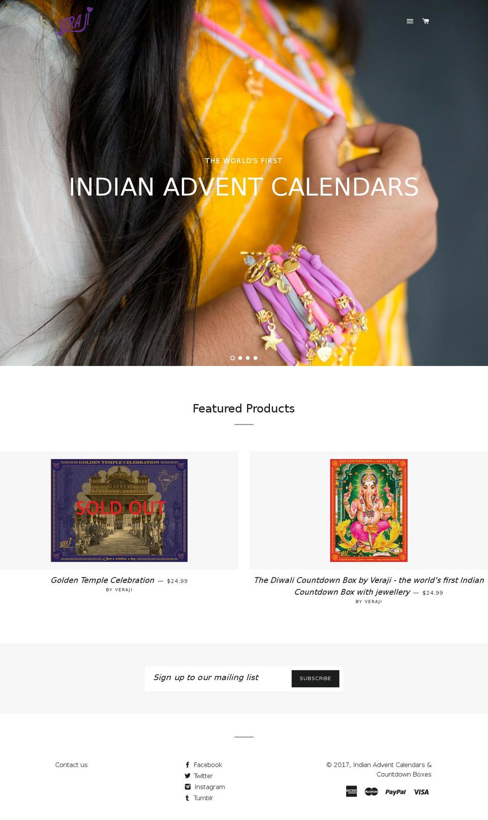 veraji.com shopify website screenshot